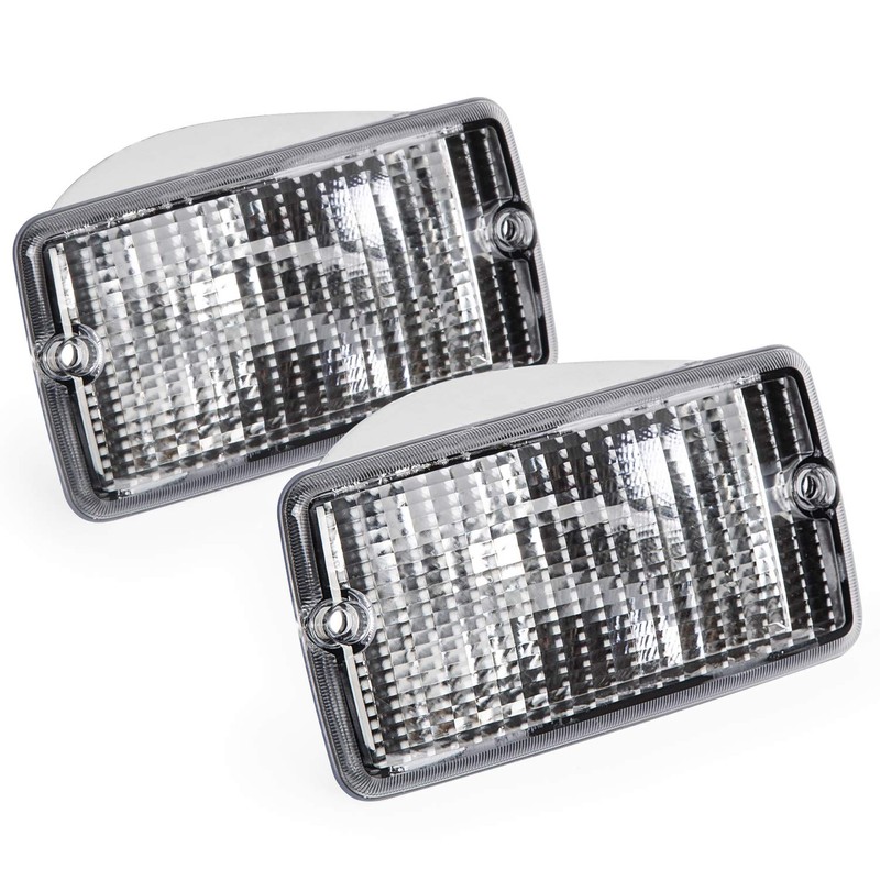 HECASA Clear Lens Bumper Signal + Side Marker Lights Compatible