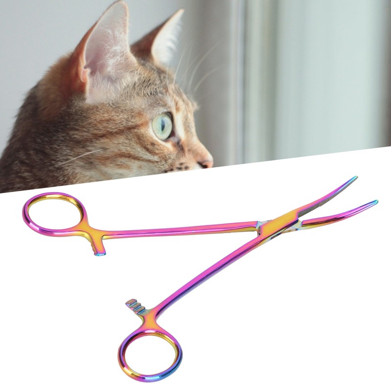 18cm Elbow Pet Pull Ear Hair Hemostat Plucking Pliers Cleaning