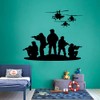 Toy Soldiers with Silhouette Creative Design Vinyl Wall Decal -