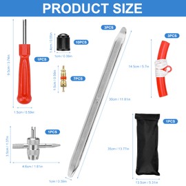 Vexran Set of 3 Mounting Lever Tyre 30 cm with 3 Rim Protectors, Tyre Lever, Tyre Lever Tool Spoon, Mounting Rod Repair Tools for Motorcycle, Bicycle, Car Tyre Change