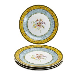 Gracie China by Coastline Imports Emperor Garden Porcelain Dinner Plate 10.5-Inch (Set of 4), Multicolor (Y6495-10.5/S4)