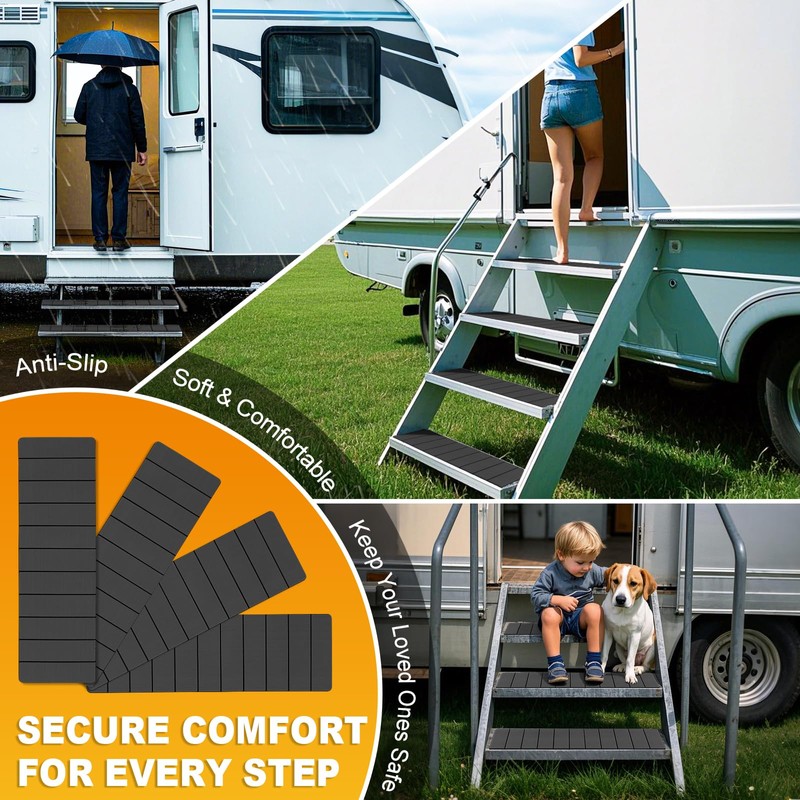 RV Step Covers 4 Pack, Non Slip rv Stair Covers,