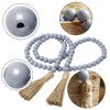 58 Inches String Garland Farmhouse Wooden Beads Rustic Boho Wood