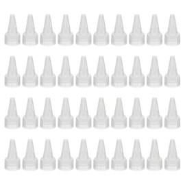 PATIKIL Twist Bottle Caps, 40Pcs 20/410 Squeeze Bottle Cap Replacement Caps for Glue Dispensing Bottles Dispensing Caps Paint Bottles, Clear