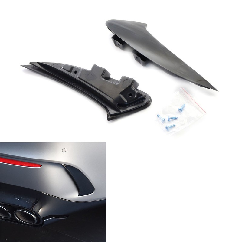 Rear Bumper Spoiler Air Vent Trim Shiny Black Sport Lip