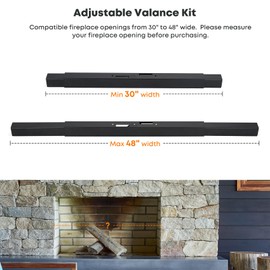 Stanbroil Adjustable Rod and Valance Kit for Fireplace Mesh Screen Curtain
