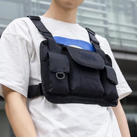 Mens Chest Bag - Front Backpack Chest Pouch | Chest Vest, Men Chest Backpack, Adjustable Front Pack, Travel Chest Pack for Men Women