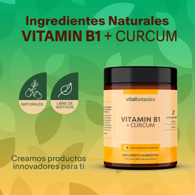 ⚡🌿 Vitamina B1 + Cúrcuma | Energía, Nervios y Metabolismo