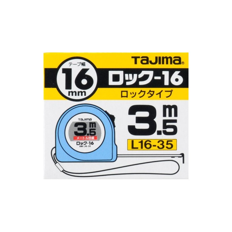 tazima Lock – 16 3.5 m 16 mm Width Metric Scale L16 – 35 