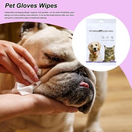 Pet Bathing Wipes | No Rinse Dog Wet Wipes,Portable Pet Cleaning and Deodorizing Supplies for Small Cats Ears Face Butt Eye Area