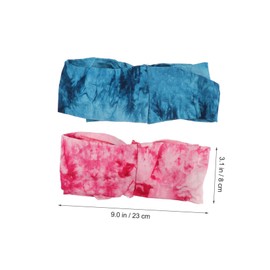 BIUDECO 3Pcs Tie Dye Wide Knot Headbands for Unisex Soft Cotton Sweatbands Comfortable Stretchy Hair Wraps for Sports Gym Yoga Running Outdoor Activities