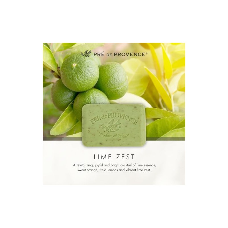 Pre de Provence French Milled Soap, 250g Lime Zest, 8.82