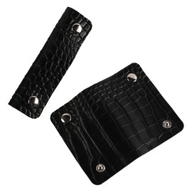 Ieron 2 Pieces Leather Luggage Handle Wrap Crocodile Print Bag Handles Cover for Suitcase Food Shopping Bag