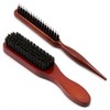 2 Pcs Boar Bristle Hair Brush, Slick Back Hair Brush