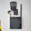 Yamazaki 5147 Magnetic Kitchen Tool Stand, Black, Approx. W 5.3