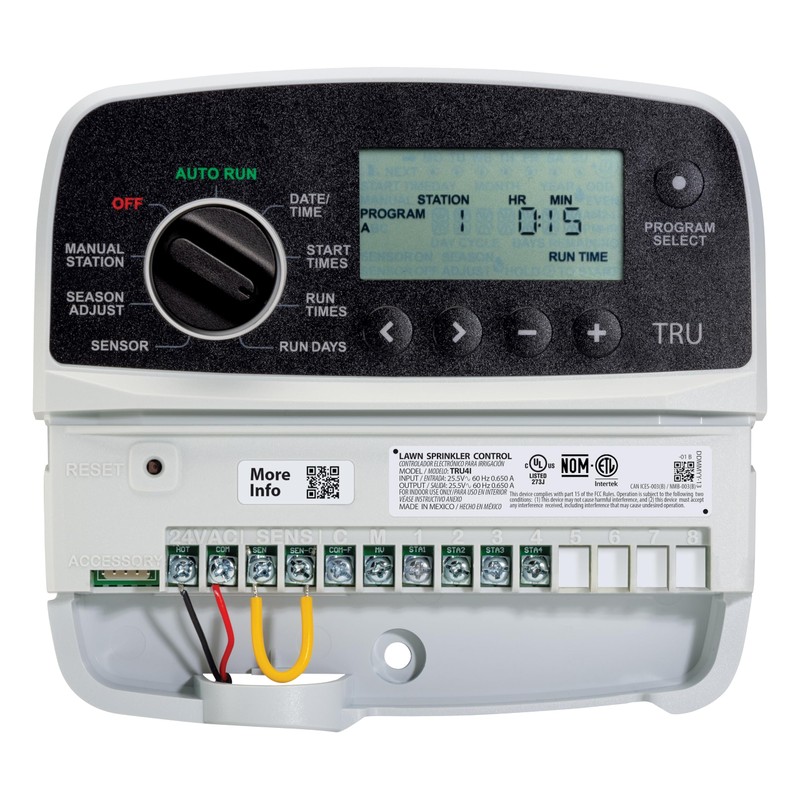 Rain Bird TRU4I Program-Based Indoor Irrigation Controller/Timer, WiFi Ready, 4-Zone/Station