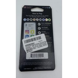 POPL Digital Business Card Phone NFC Tag Social Media Contact Info Music WHITE