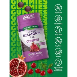 Gomitas de Melatonina 1mg Nature's Truth Veganas Sin Gluten 60 Unid