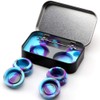 XIFEI portable stainless steel tin box 2-5ml silicone container jars，