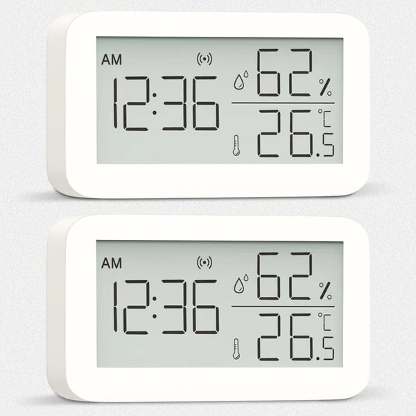 Pack of 2 Digital Thermometer Hygrometer, Mini Hygrometer Indoor Thermometer