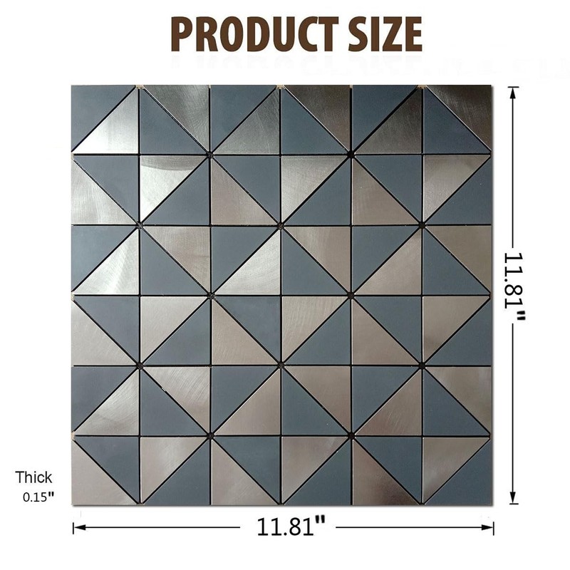 Weimeisc 14 Sheets Small Triangle Peel and Stick Backsplash Tile