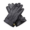 Dents Men's Leather Wool Knit Lined Strap & Stud Gloves, Black, X-Large