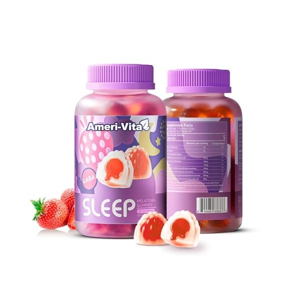 Sleep Melatonin Gummies – 1.5mg Melatonin, GABA, Magnesium for Sleep