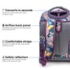J World New York Sunrise Kids Rolling Backpack for Girls