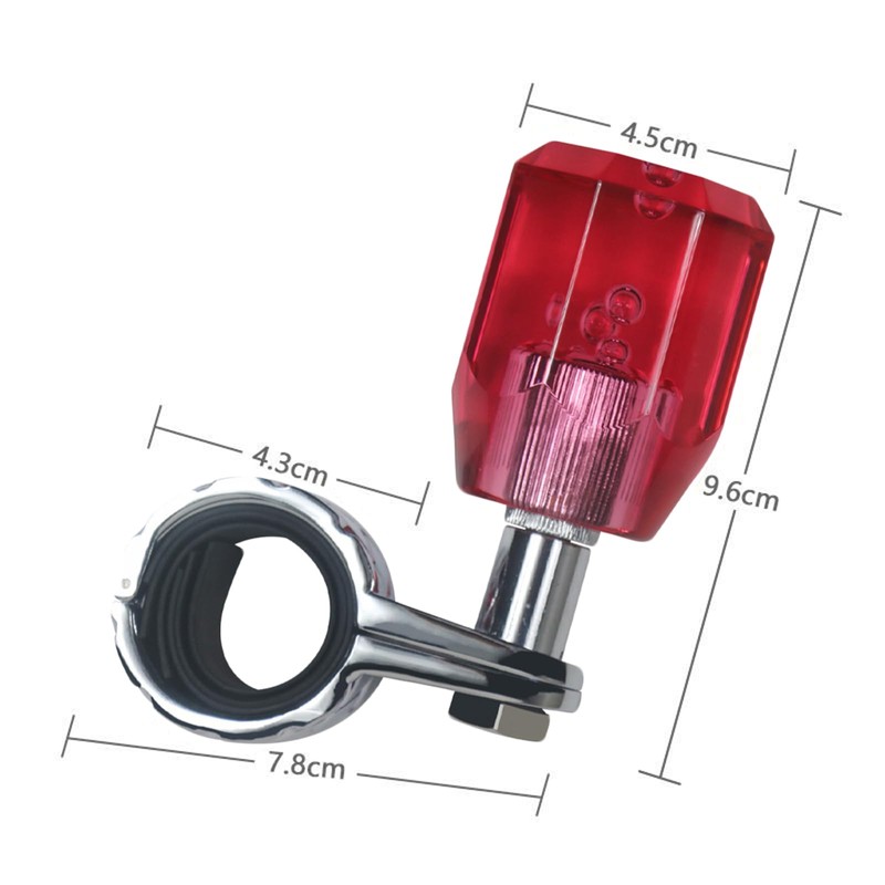 EOHMAK Car Steering Wheel Spinner Knob Acrylic Crystal Steering Wheel