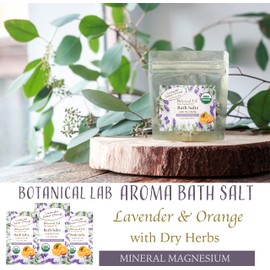 Bath Salt, Magnesium, Aroma Bath Salt, Lavender, Orange, Hot Bath, Aromatic Bath, Moisturizing (Trial Set, Gift, Present) (Extra 3.5 oz (100 g) Pack of 3, White Rock Salt, Pink Rock Salt, Red Rock Salt, Herbs Included