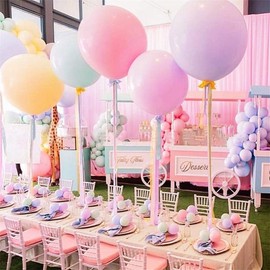 24Pcs Pastel Balloons 18 inch Large Big Round Jumbo Latex Balloons for Easter Birthday Wedding Baby Shower Decorations, Tassels Not Included