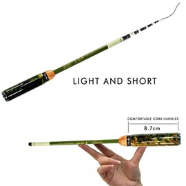 KHEALING のべ竿 延べ竿 振出 竿 軽量 超軽量仕様 小物万能竿 ノベルドミニマム 全長1.2m/ 1.5m/1.7m/2.1m釣具 釣り具 釣り (グリーン, 1.2m)
