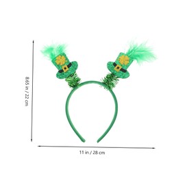 Healvian 2pcs Headband Headwear Leaf Shamrock Headband Headbands Headband Saint Patrick's Day Hair Accessories St Patrick's Day Costume Plastic Green