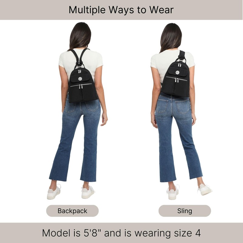 Baggallini Women's Naples Convertible Backpack Naples Convertible Backpack, French navy