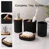 Bathroom Accessories Set for Home - 4pcs Plastic Toothbrush Holder,