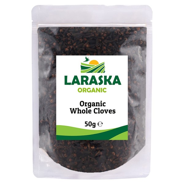 Organic Whole Cloves 50g - Antioxidant, Perfect for Cooking, Smoothies, Tea, Certified Organic