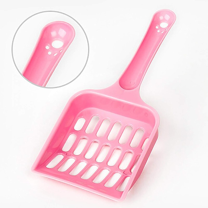 WLngtv Pink Cat Litter Scoop,Tray with Handle Compact Solid Color