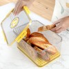Airtight Bread Box - Clear Plastic Bread Keeper, Fresh Storage