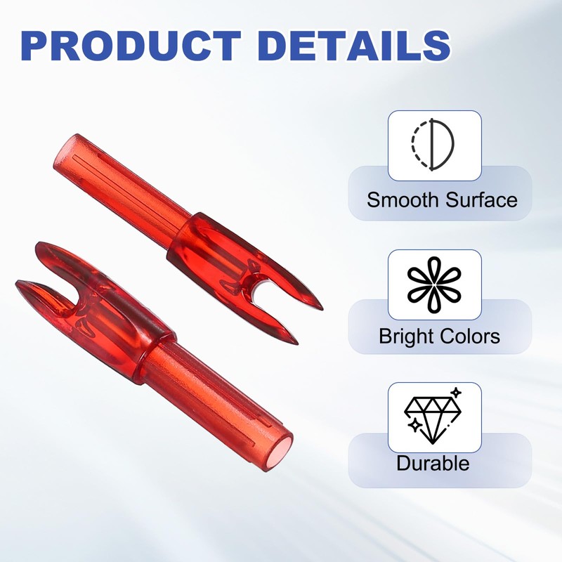 PATIKIL Archery Arrows Nocks 4.2mm, 12 Pack Plastic Insert Arrow