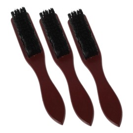 Healeved Professional Barber Brush Set 3pcs Wooden Hair Brush for Men Beard Cleaning Brush Vintage Design Soft Bristles Pocket Size Travel Beard Comb