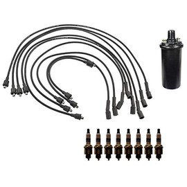 Ignition Wires 1 Coil 8 Spark Plugs Kit For Pontiac GTO 7.5L V8 1970