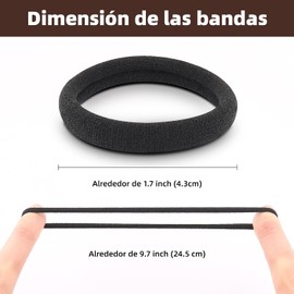100 Pcs Ligas para Cabello Elásticas, Donas para el Cabello Mujer (Marrón)