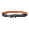 Ikenoha OT-010 Silver Leather Belt, Made in France by Rinaldi,