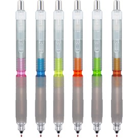 DUNBONG 0.5mm Fine Point, Black ink gel pens, Retractable Gel Pens, Quick Drying, Writing Drawing, Box of 6 Pens