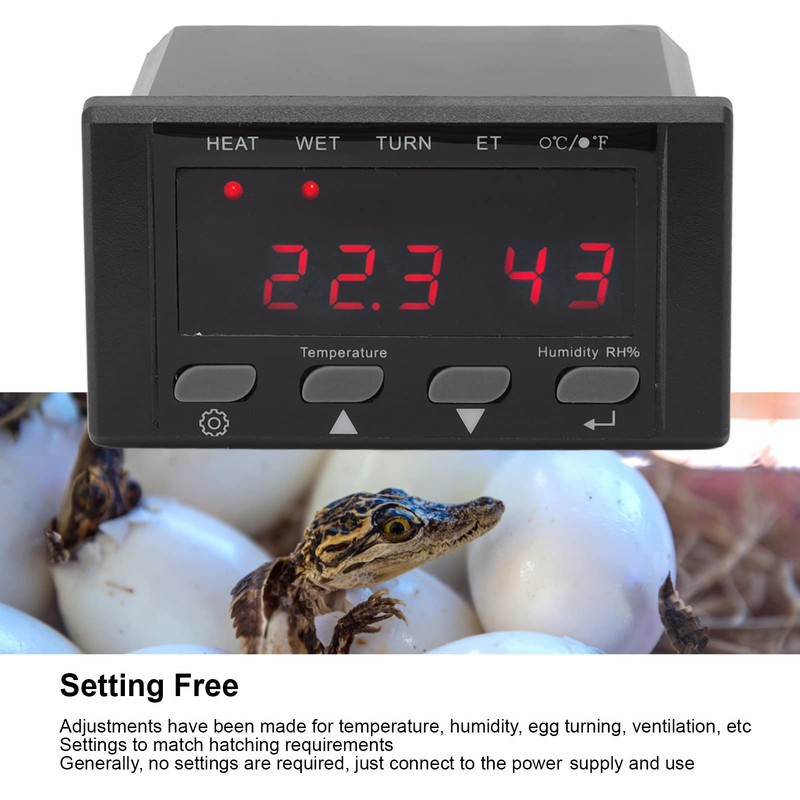 Digital Temperature Controller, 220V/110V Automatic Egg Incubator Thermostat Incubator Temp
