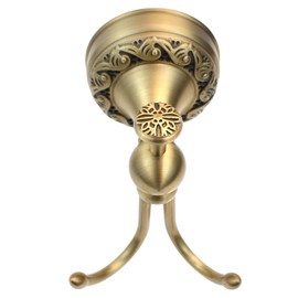 QULYEA Antique Brass Towel Hook,Robe Hooks for Bathrooms Wall Mounted Vintage Wall Hooks Coat Clothes Hook Rustic