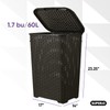 Plastic Laundry Hamper with Lid 3 Pack Laundry Hamper Basket,