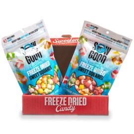 Sow Good Freeze Dried Candy Sweet Squares 2 Pack - (Strawberry, Lemon, Orange, Blue Raspberry, Apple)