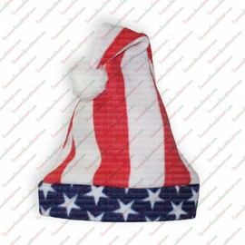 Customsantahats.com USA Flag Santa Hat MADE IN USA