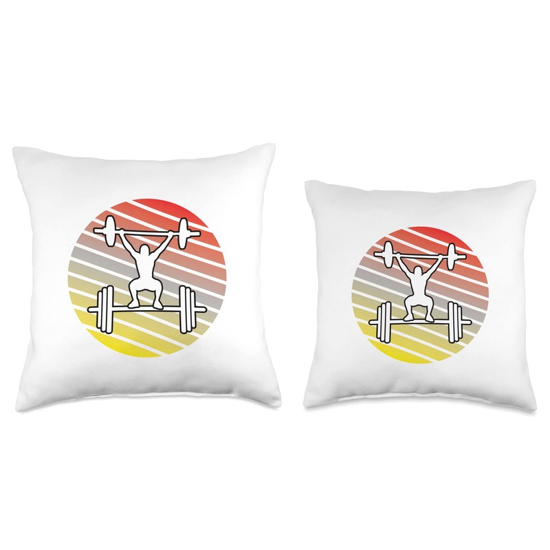 Fitness equipment bodybuilding strength sports accessories training Throw Pillow